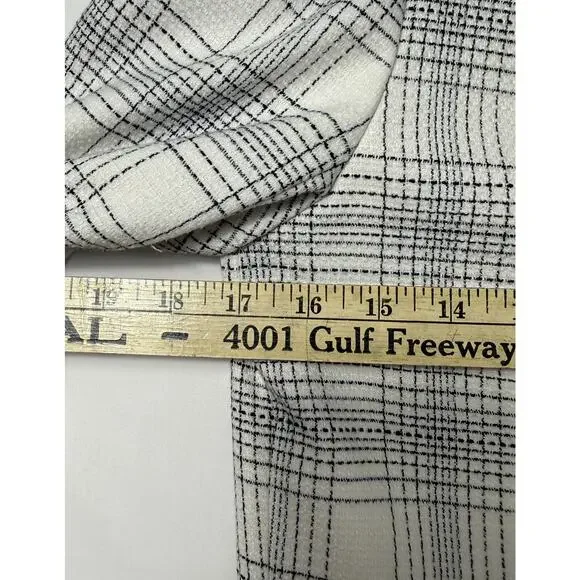Tommy Hilfiger Blazer Size 4 Women black & white Plaid Lined Double Breasted - Picture 10 of 12